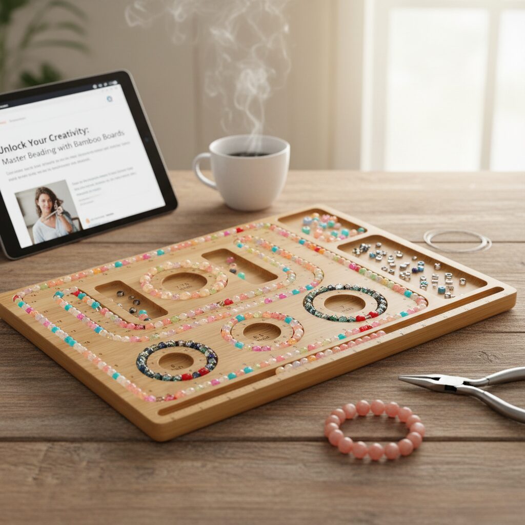 Adrattnay Bamboo Beading Board