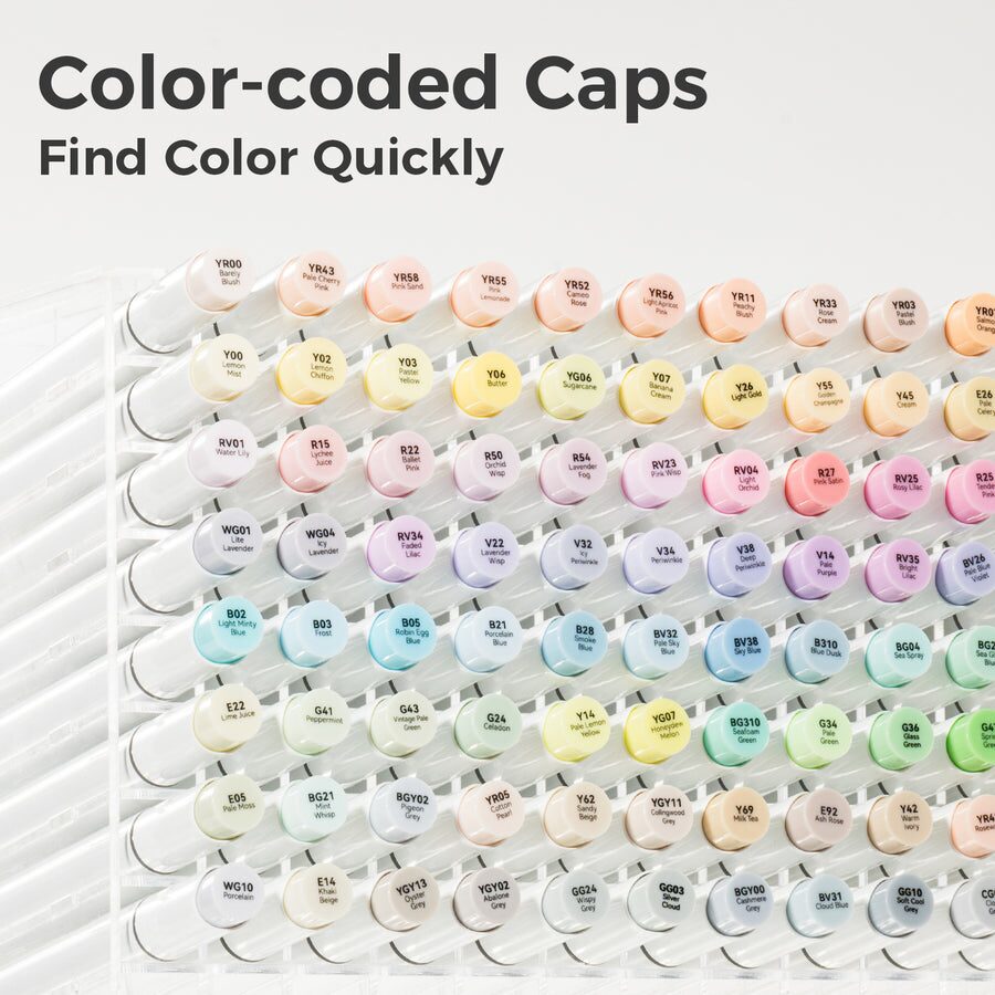 Ohuhu Honolulu 96 Pastel Colors Alcohol Art Markers