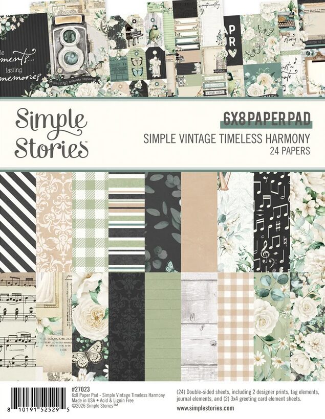 Simple Vintage Timeless Harmony 6x8 Pad